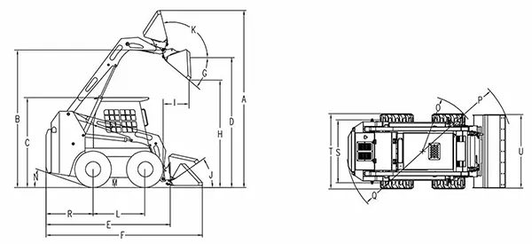 Mini chargeuse compacte sur pneus JC25